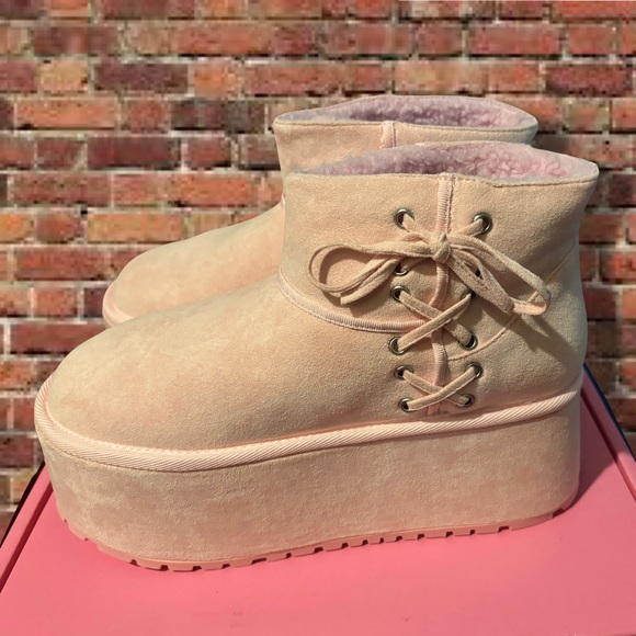 NIB Pink Platform Boots Sugar Thrillz Size 10 - Picture 3 of 4